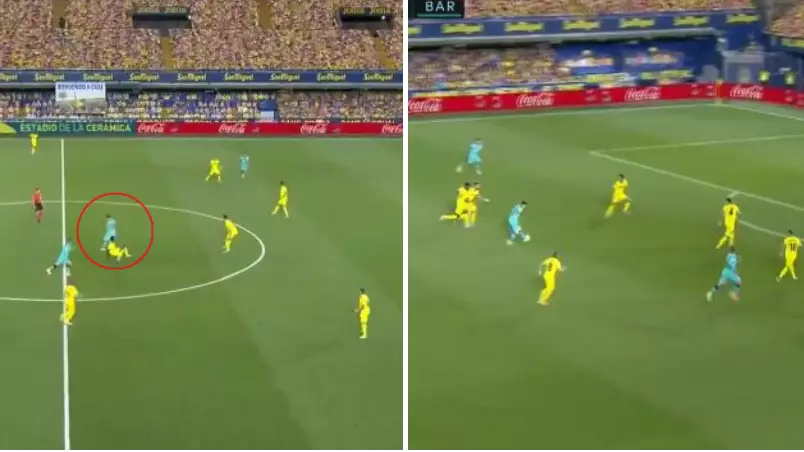 Lionel Messi Provided An Absolutely Unreal Assist For Luis Suarez During Barcelona's Victory Over Villarreal