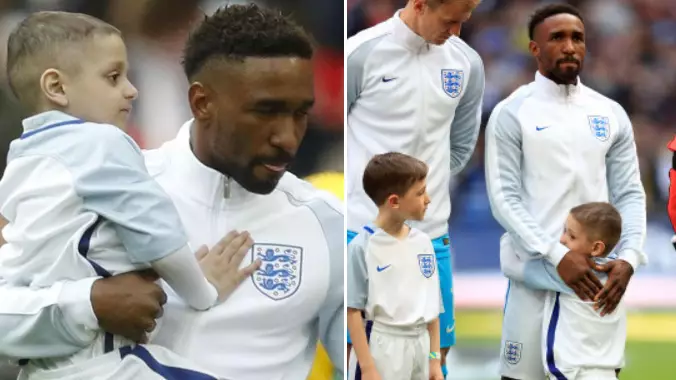 Remembering When Bradley Lowery Led Out The England Team With Jermain Defoe