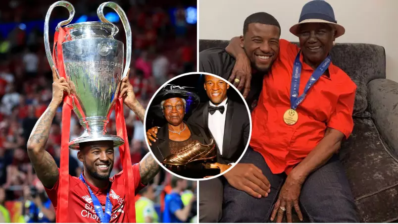 Gini Wijnaldum Celebrates Champions League Win By Taking Picture With His Grandmother Wearing His Medal