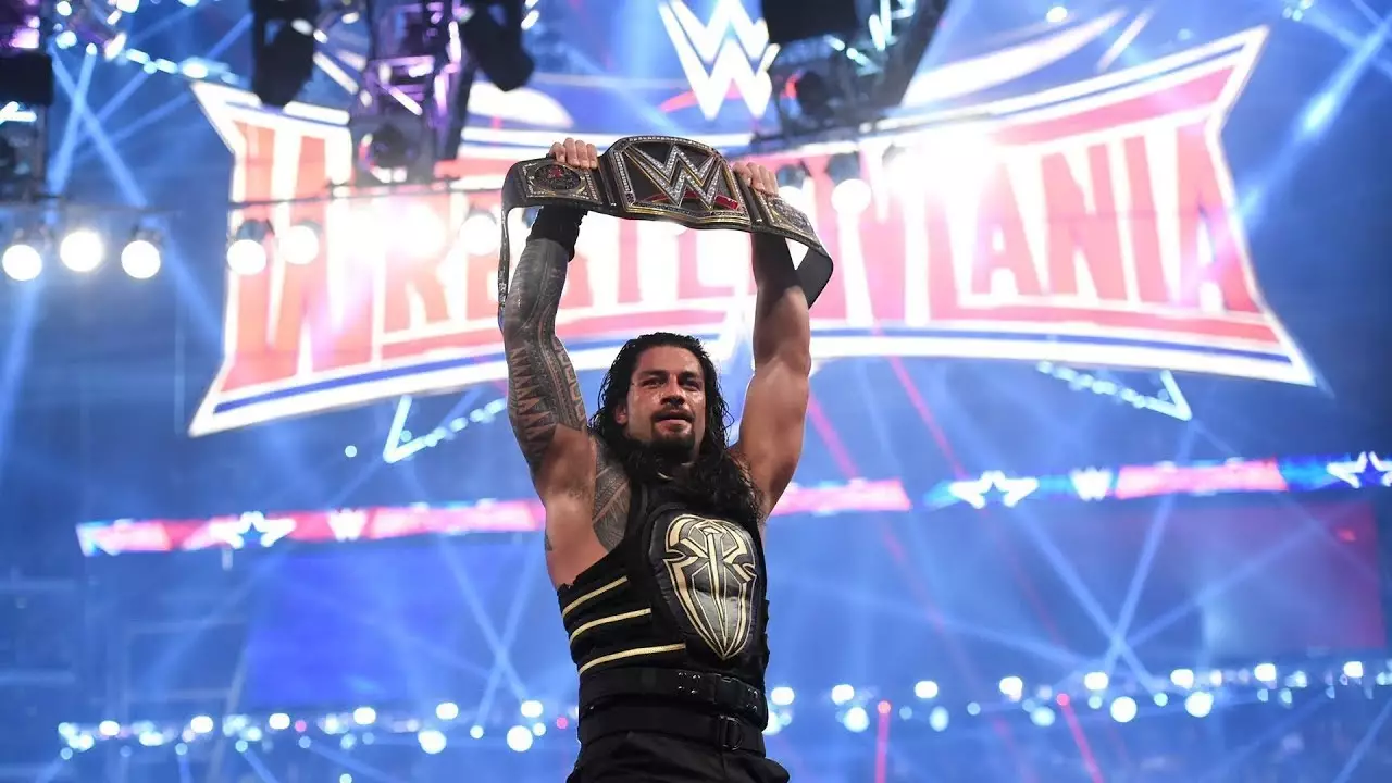 Reigns is one of WWE's biggest stars, pictured here becoming WWE Champion at WrestleMania 32. (Image