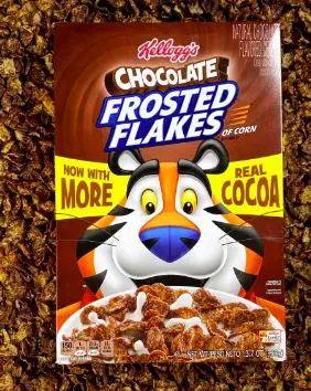 The Chocolate Frosted Flakes aren't available in supermarkets in the UK (