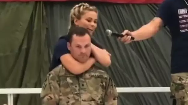 Shocking Moment Paige VanZant Puts Soldier To Sleep With Chokehold