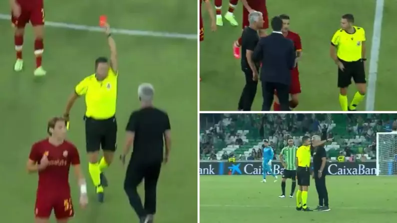 Jose Mourinho Sent Off In A Pre Season Friendly After Coming On The Pitch