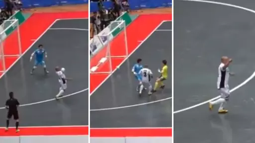 Roberto Carlos Absolutely Bosses Futsal Game In Japan, Scores Two Stunning Goals 