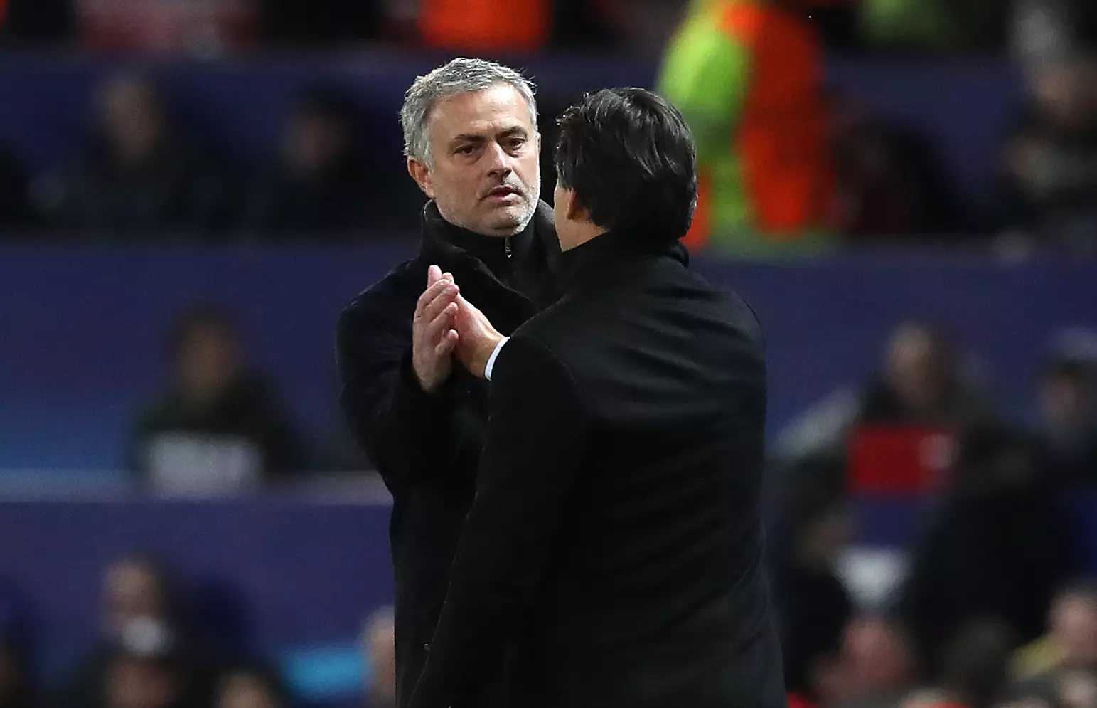 At least Mourinho shook hands with Vincenzo Montella. Image: PA Images.
