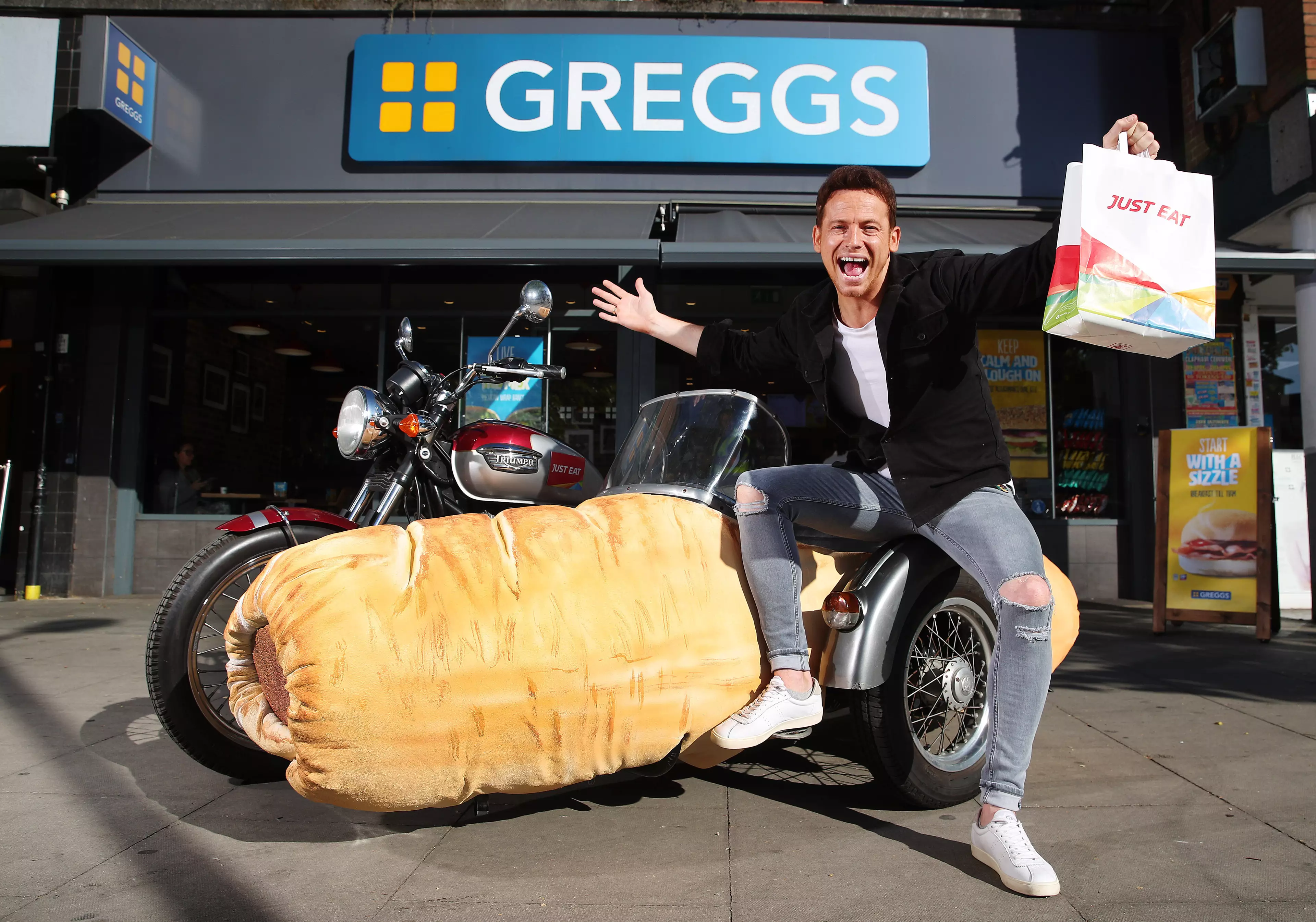 Joe Swash is delighted with the new partnership between Greggs and Just Eat.
