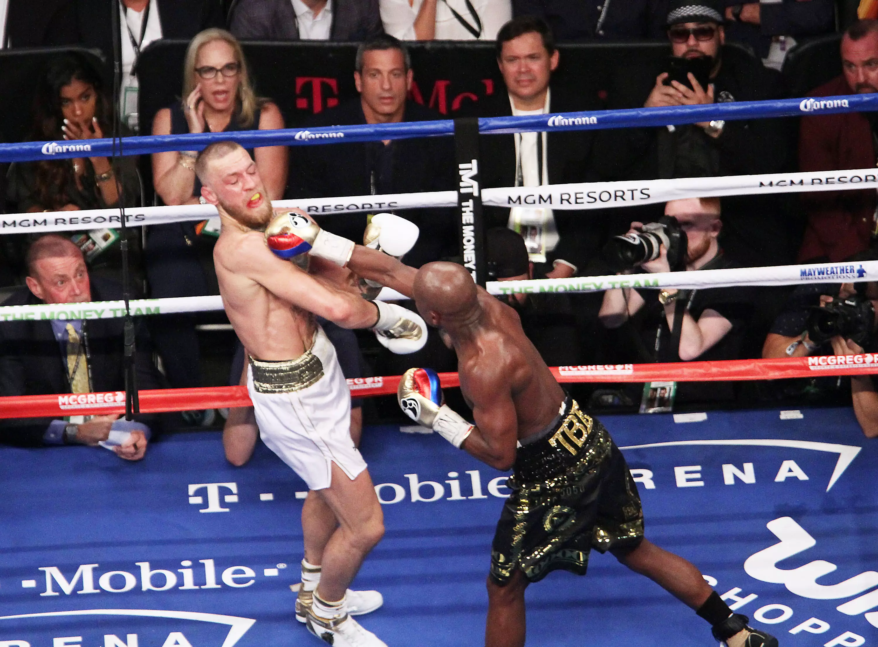Mayweather beat his rival with a 10th round stoppage. Image: PA Images