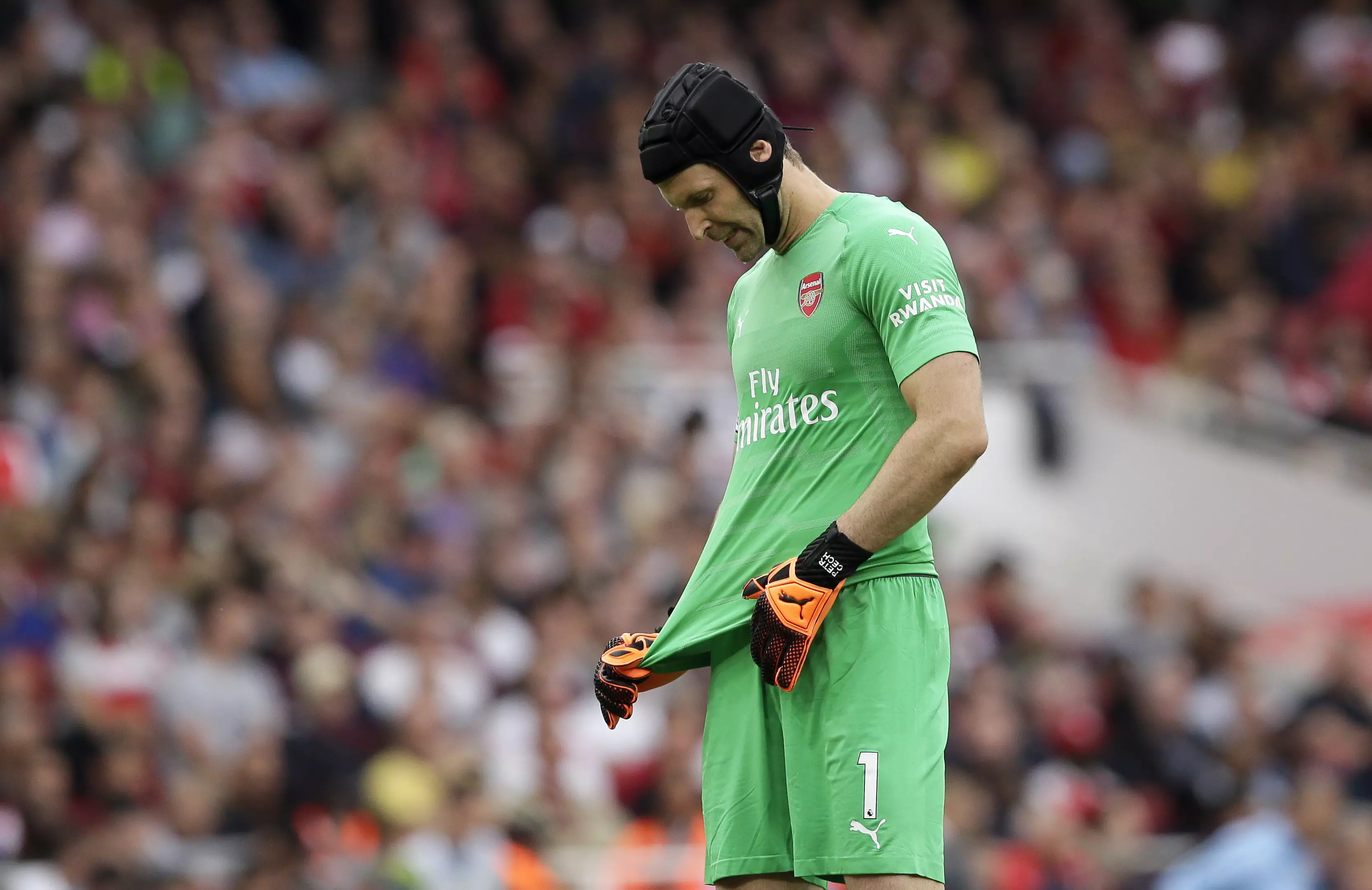 Cech didn't have a good time against City. Image: PA Images