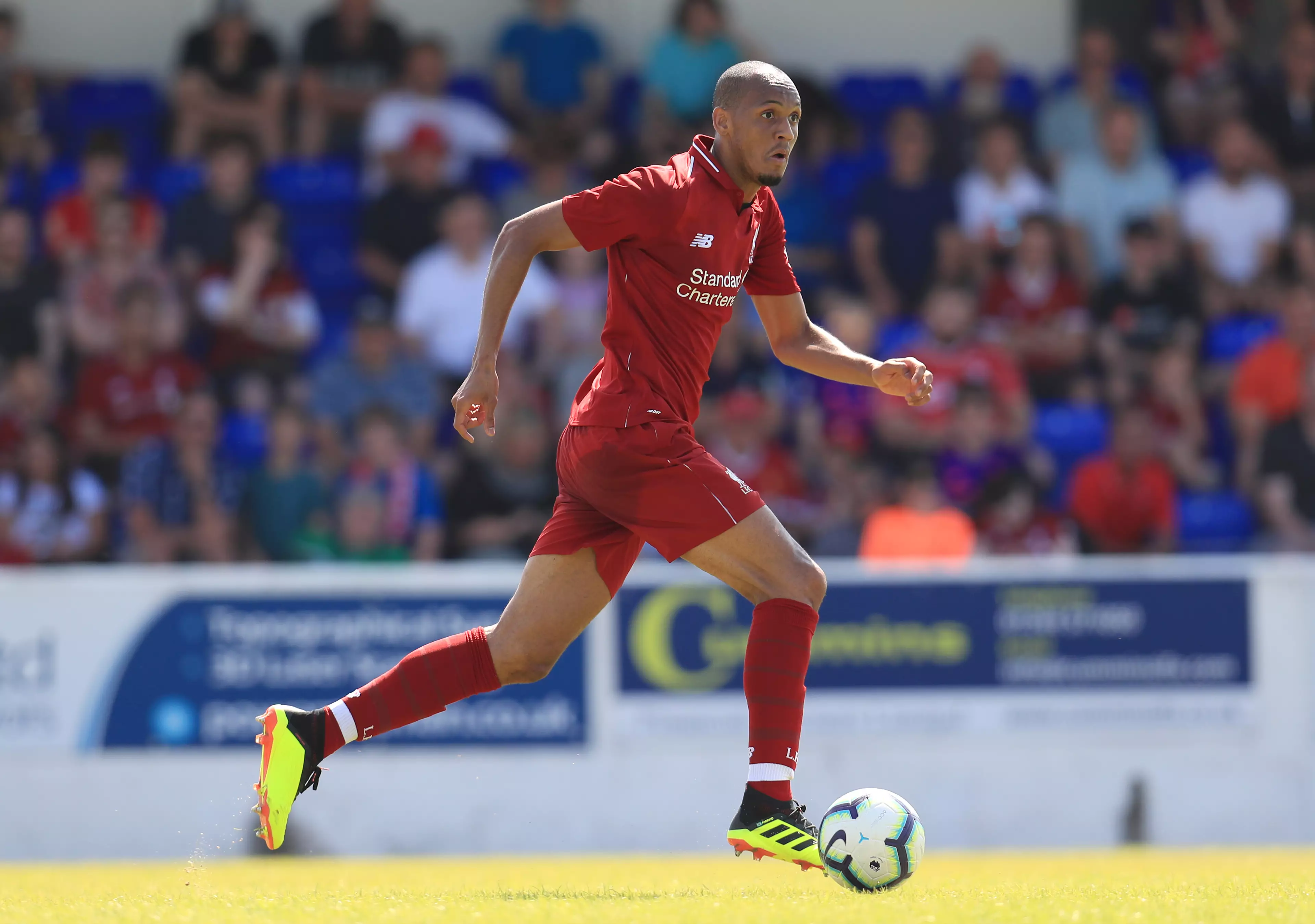 Fabinho in action for Liverpool. Image: PA