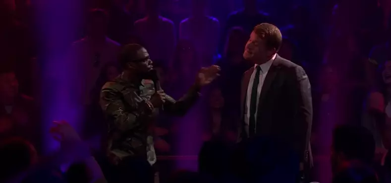 Watch: James Cordon And Kevin Hart In An Epic Rap Burn Battle 
