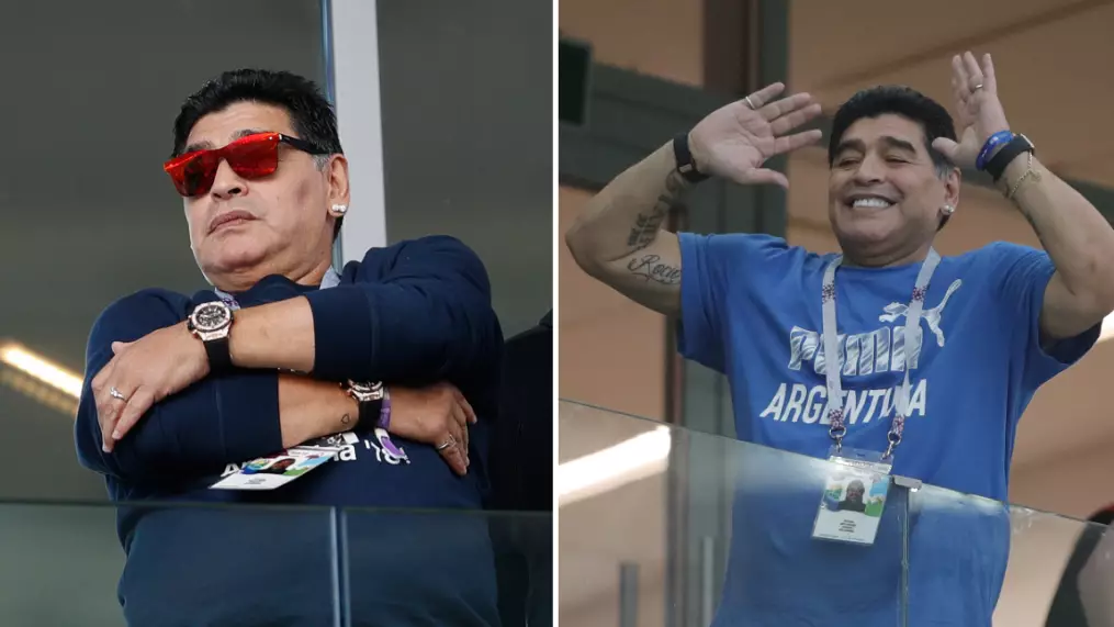 Why Diego Maradona Has Been Wearing Two Watches At The World Cup