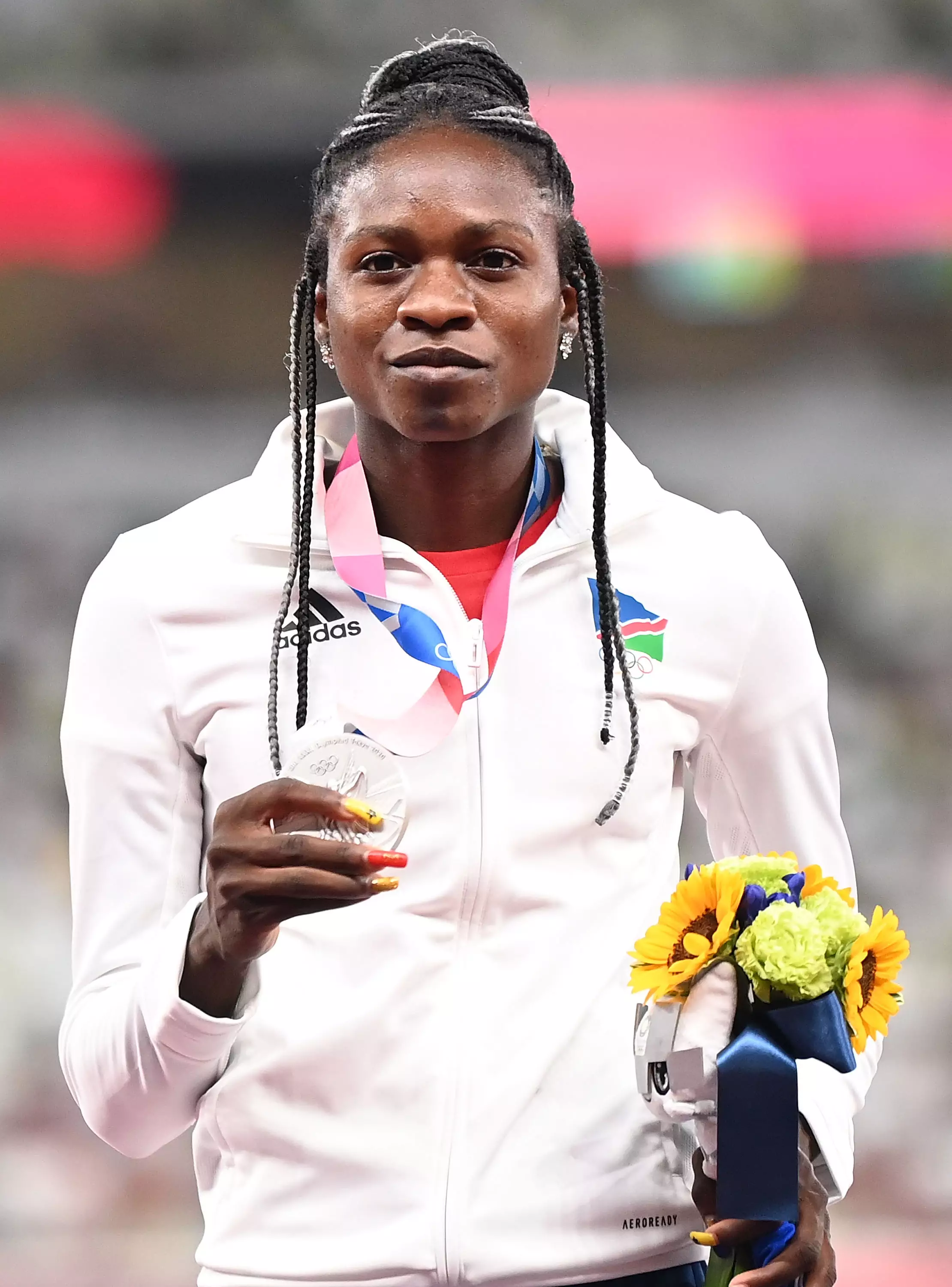 Christine Mboma came second in the women's 200m final.