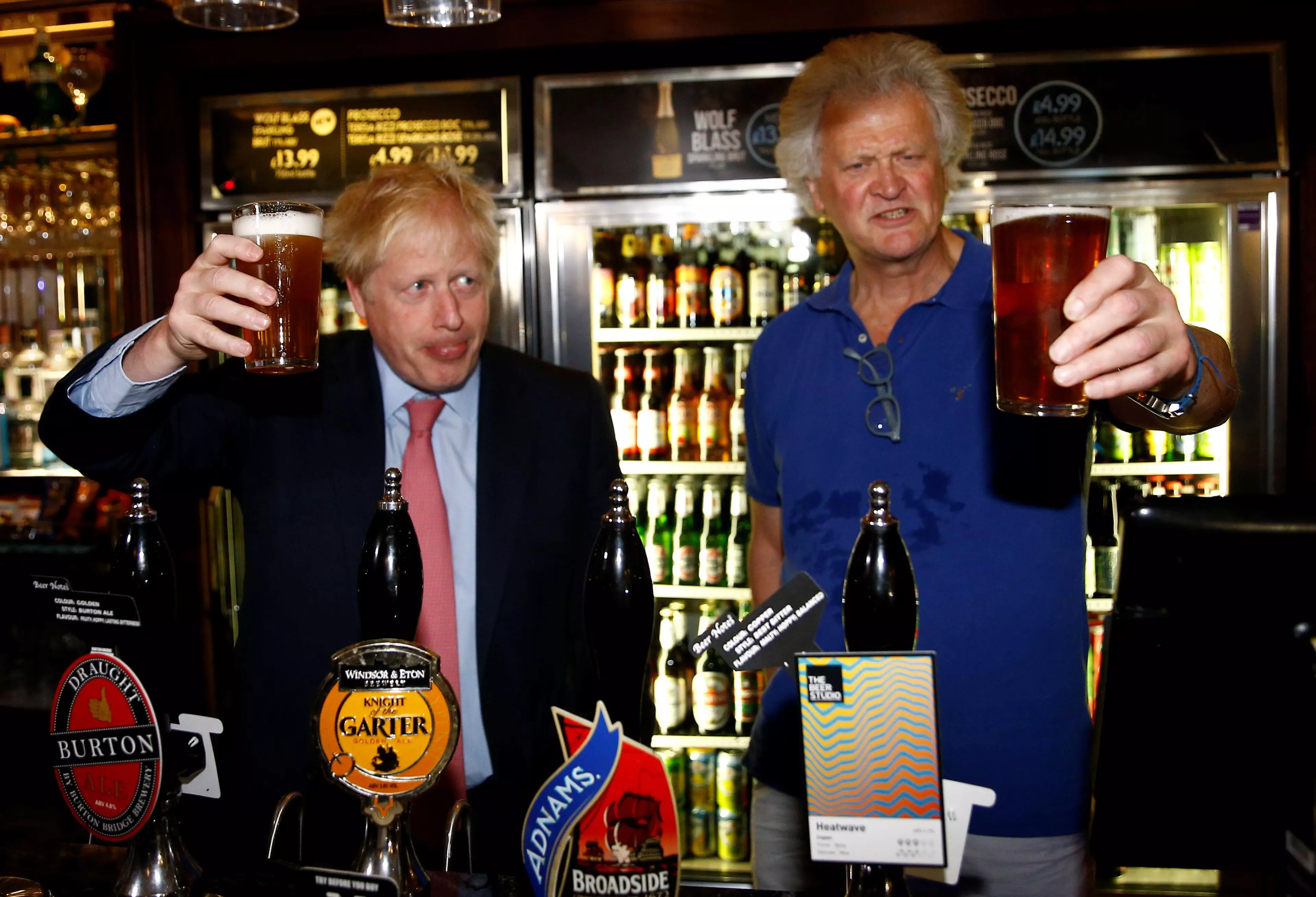 Martin with Boris Johnson, though he has occasionally criticised the Prime Minister.