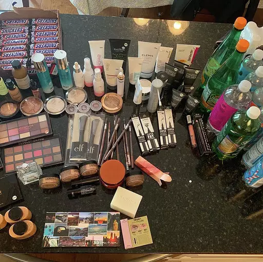 One of April Smith's beauty hauls.