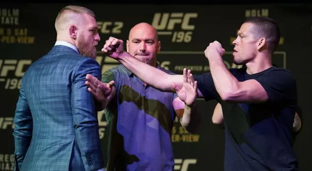 WATCH: Conor McGregor And Nate Diaz Meet At UFC 202 Press Conference