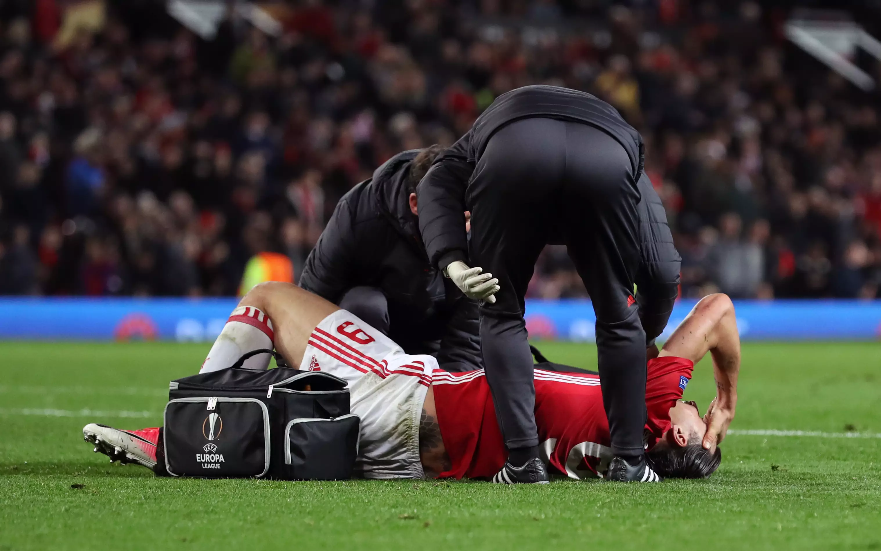 Zlatan's time at United was hampered by an injury in the Europa League. Image: PA Images