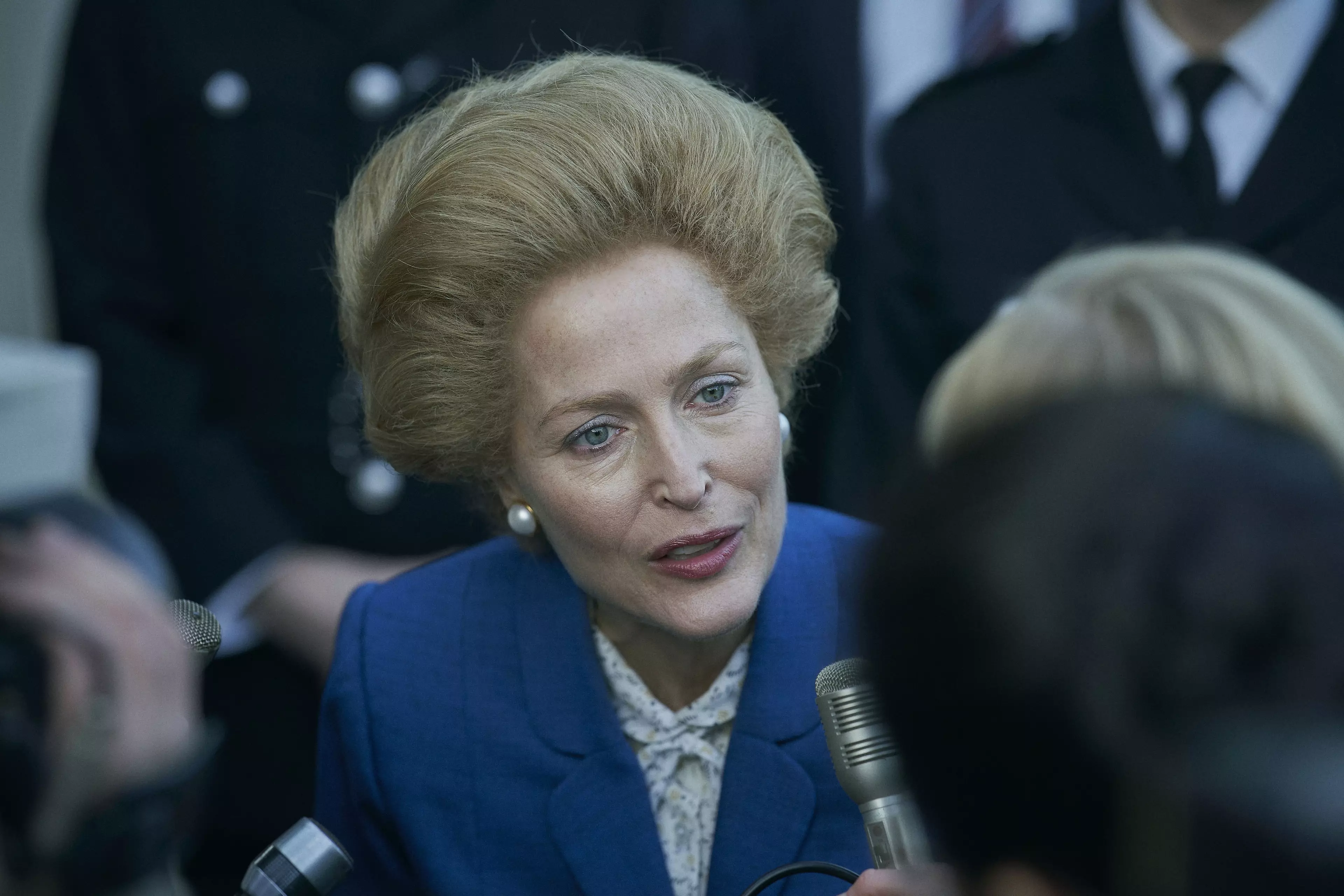 The fourth season also introduces fans to Gillian Anderson's portrayal of Margaret Thatcher (