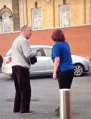 The woman still insisted he move his car even when she realised the mix-up.