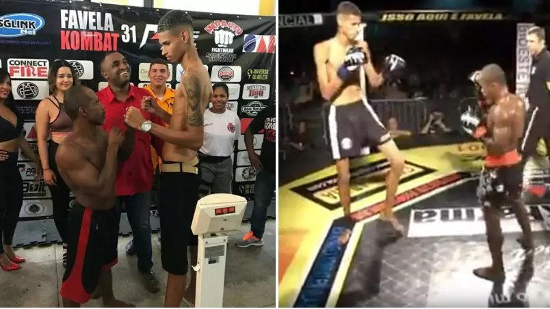 5 Foot 4 Fighter Beats 6 Foot 7 Fighter In MMA Bout In Brazil