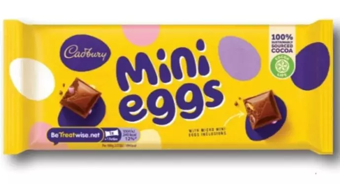 Cadbury mini eggs chocolate bar (