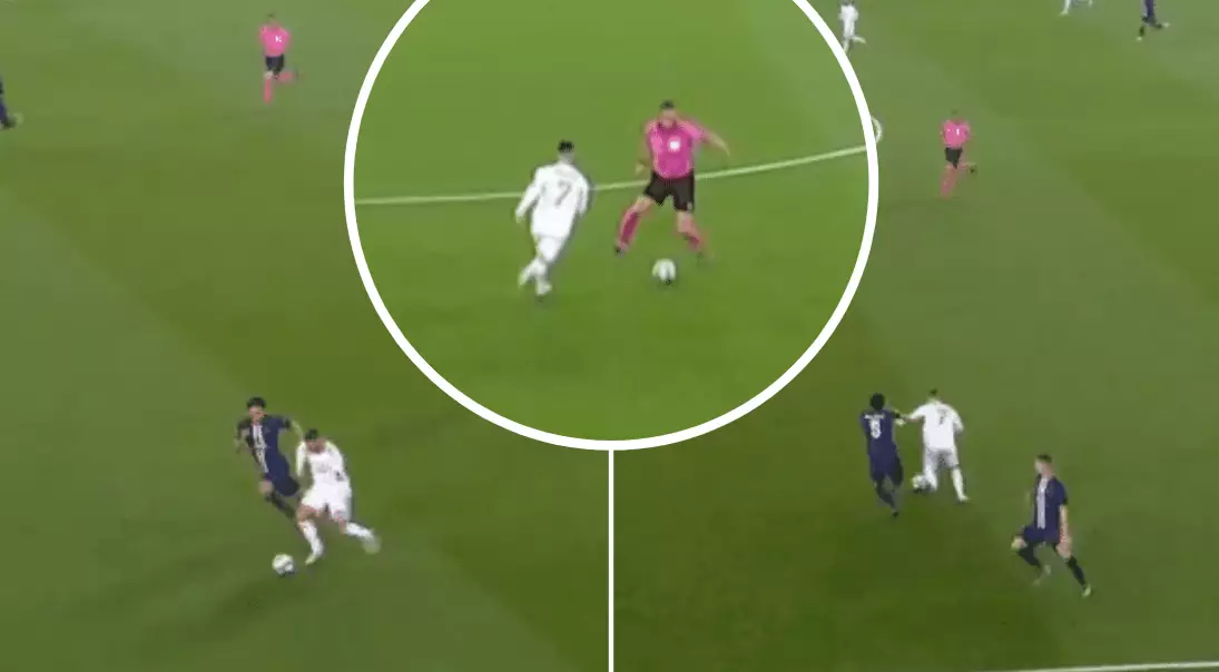 Eden Hazard Nutmegs Referee In Build Up To Real Madrid Goal