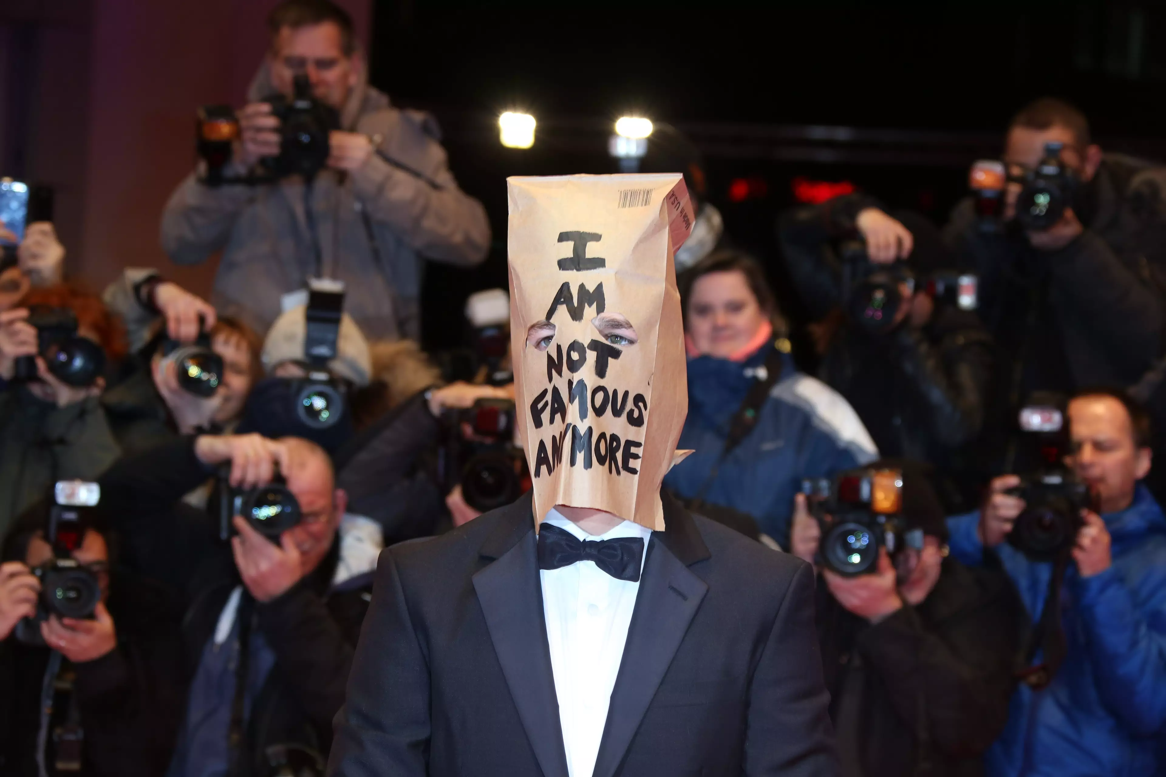 Shia with a bag on his head