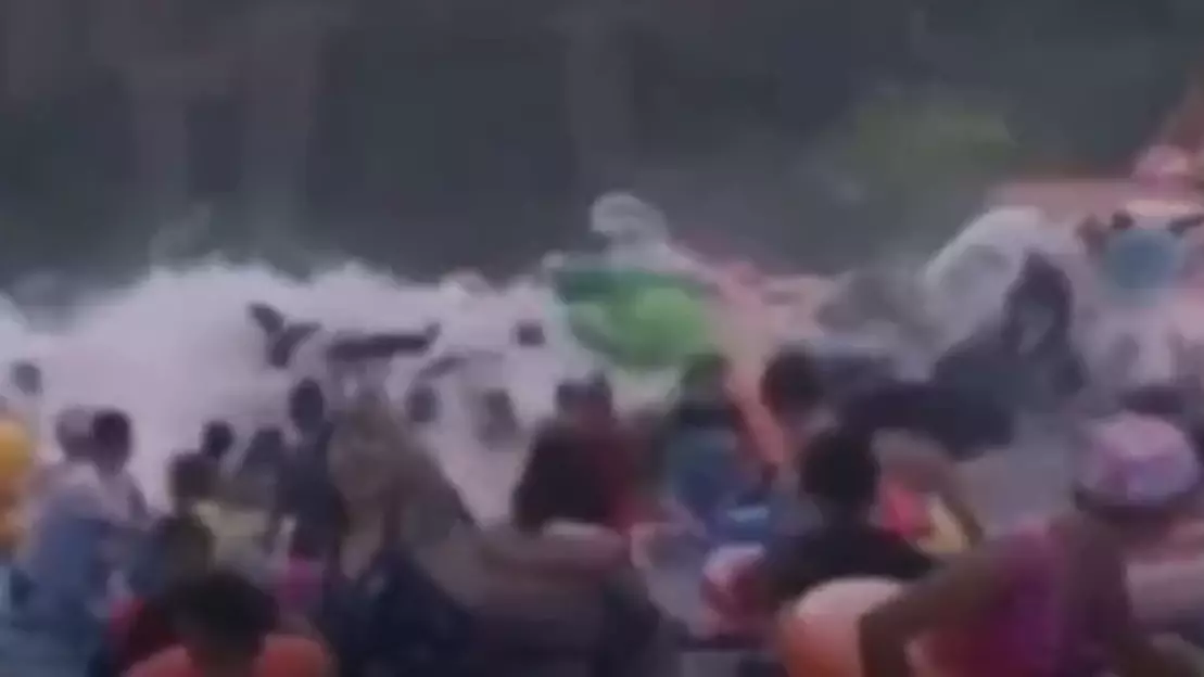 Wave Machine Malfunctions At Theme Park Causing 'Tsunami'