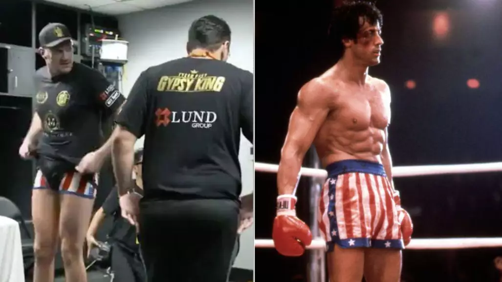 Tyson Fury Was Wearing 'Rocky Underpants' Against Wilder, Worn By Balboa In Rocky IV