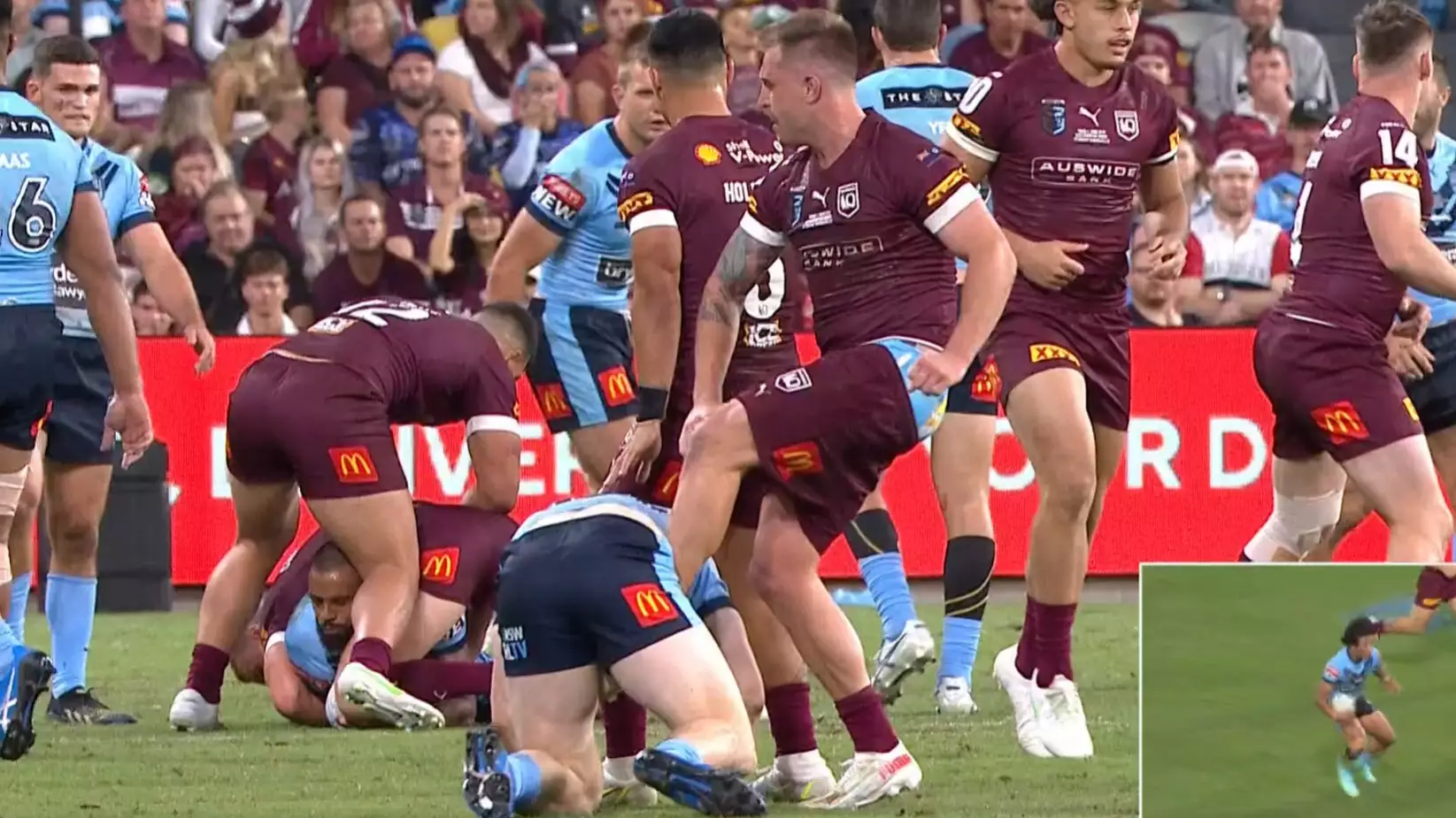 Queensland Star Cameron Munster In Hot Water After Kicking Out At State Of Origin Rival
