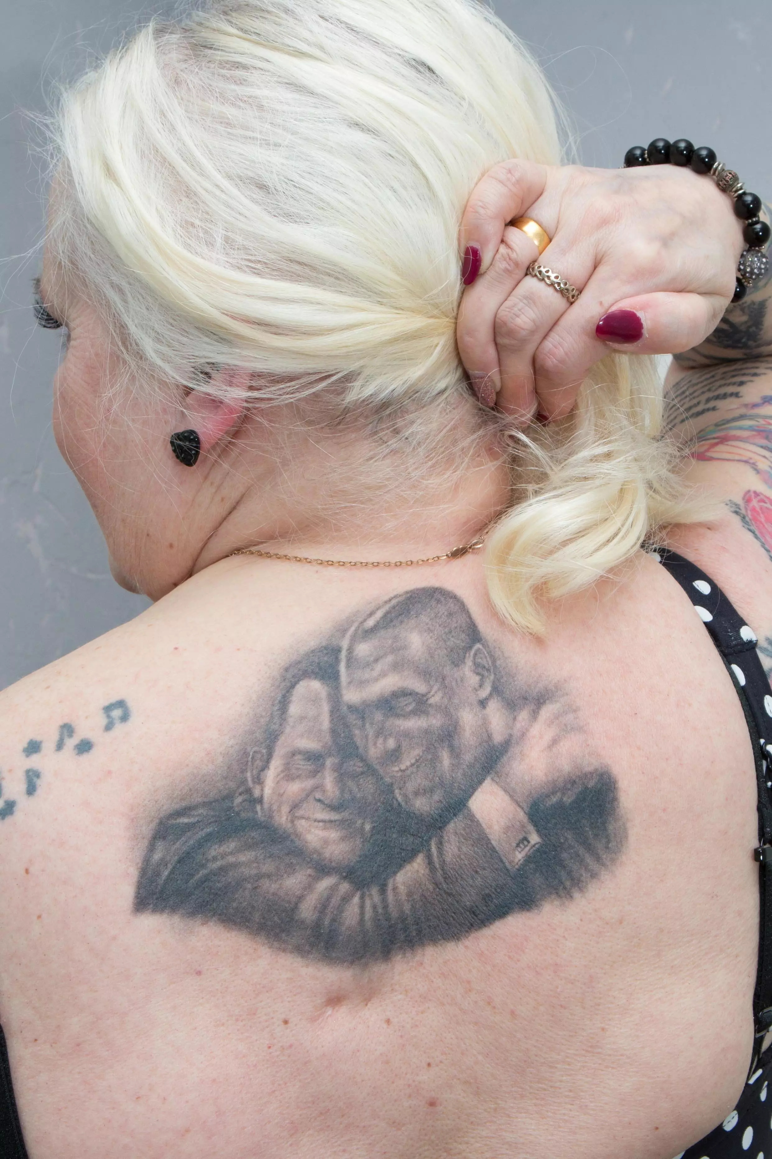 The gran has added to her collection of tats with one of Jeremy Kyle and Steve.