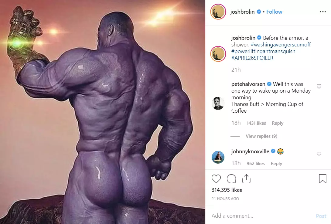 Ever wanted to see Thanos naked? Well, now you can.