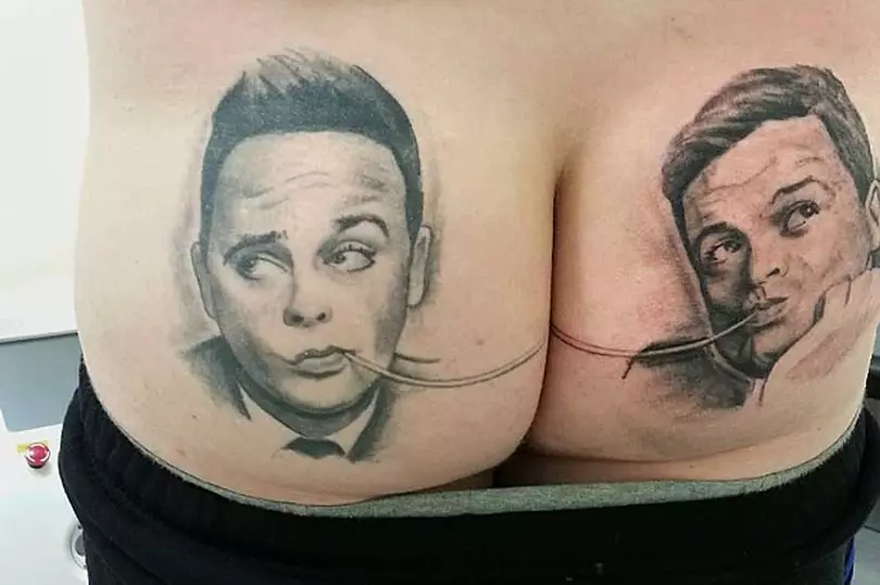 Biggest Ant And Dec Fan In The World Gets Them Tattooed On His Arse