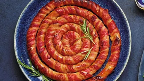 Aldi is selling a 2m long pig in blanket for Christmas.