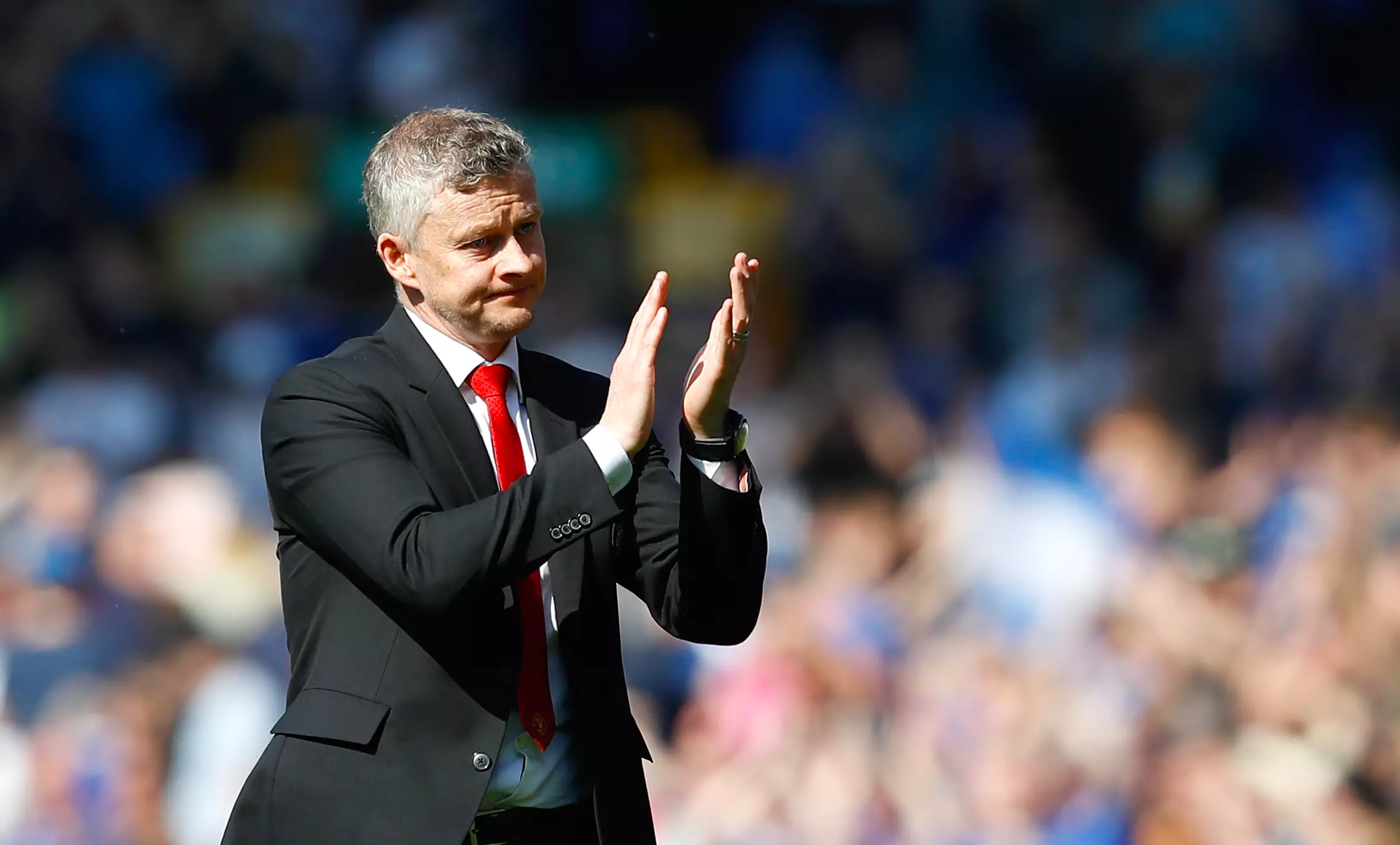 Solskjaer applauds the fans because the players didn't deserve it. Image: PA Images