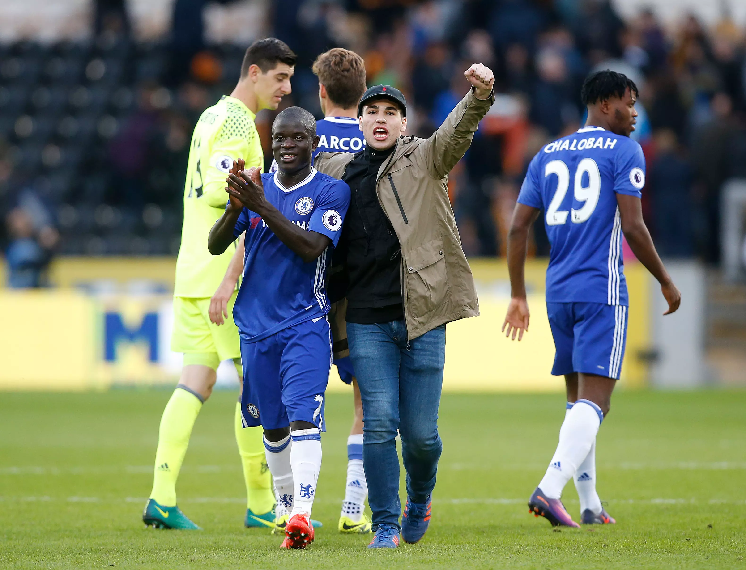 Kante became an instant hero at Stamford Bridge, last season, helping Chelsea to a comfortable Premier League title triumph. Images: PA