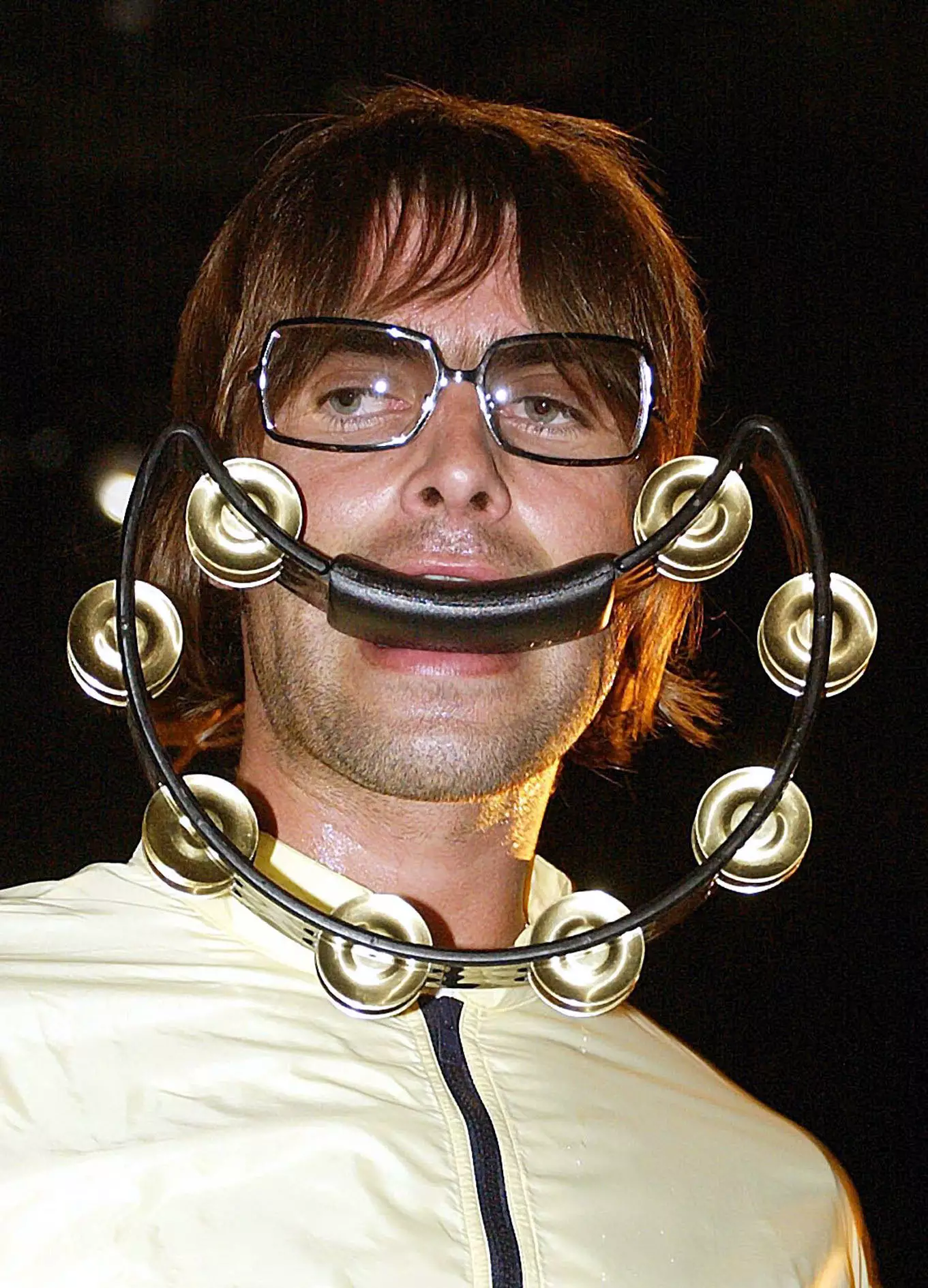Liam Gallagher on stage in Germany in 2002.