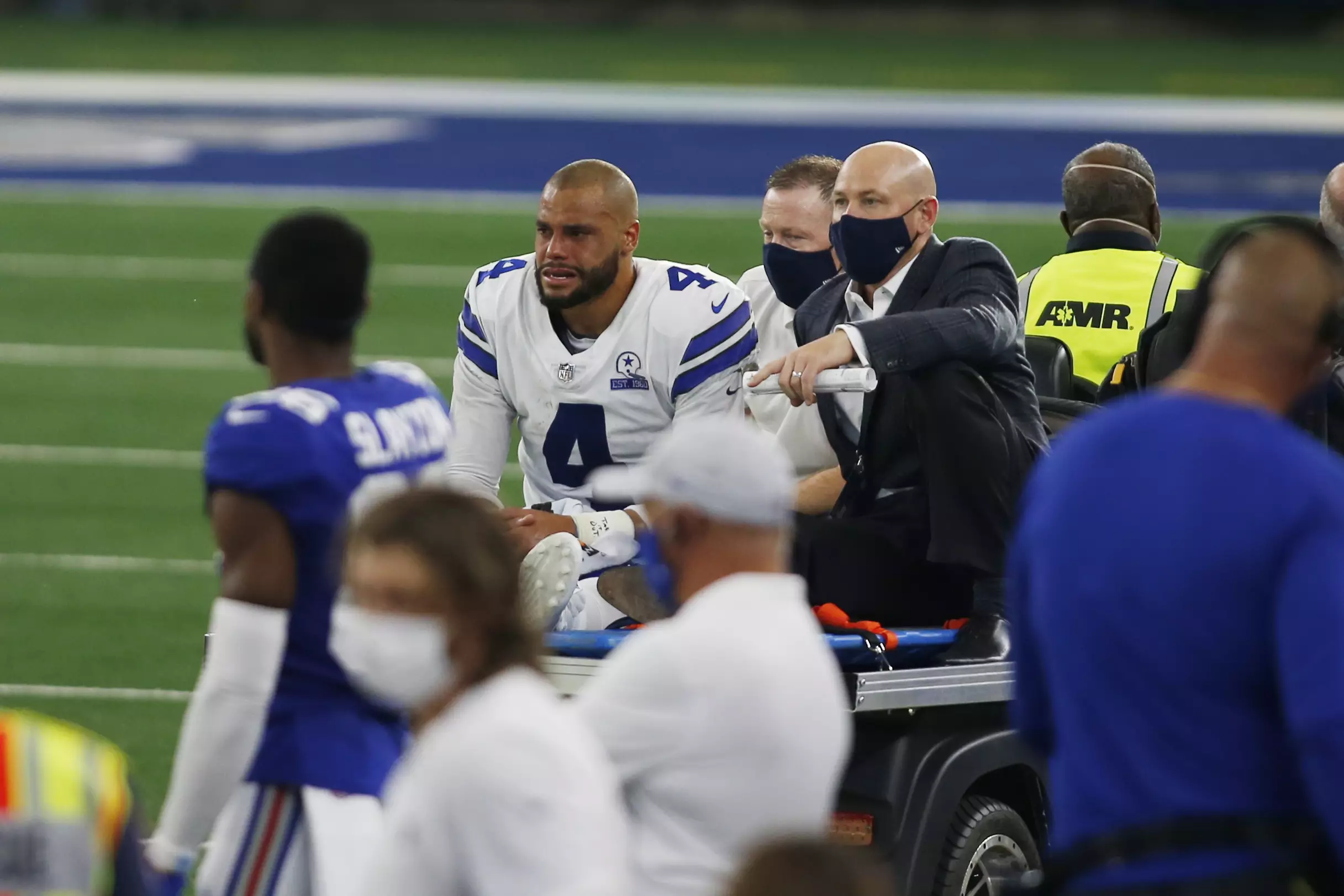 An emotional Dak Prescott was brought to tears following the injury.