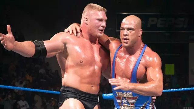 Kurt Angle Recalls The Time He 'Dropped' Brock Lesnar Several Times