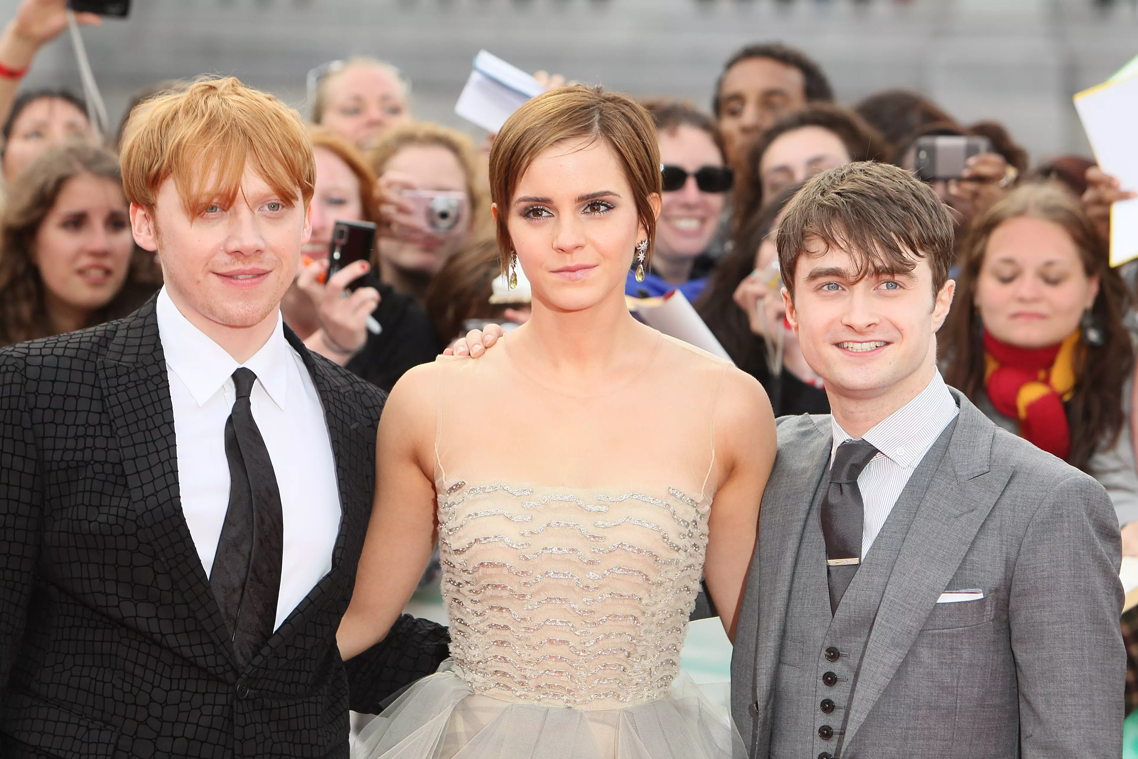 The stars of Harry Potter at the premiere of the final Harry Potter movie in 2011. (