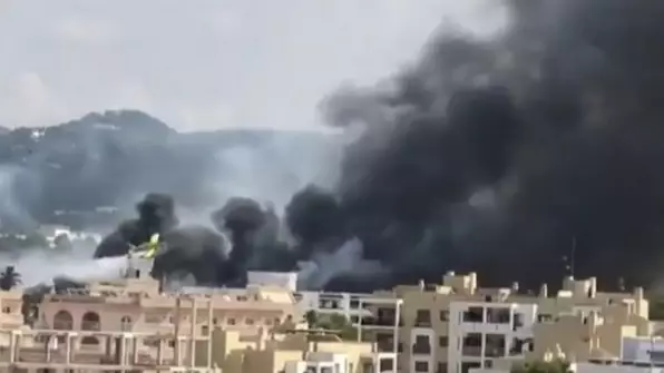 Huge Fire Breaks Out In Ibiza 