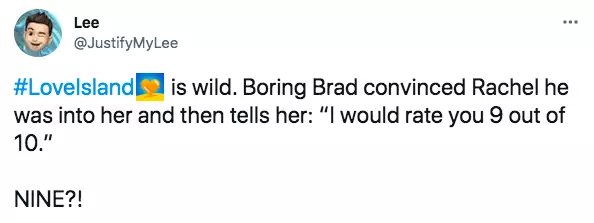 Brad really is punching with Rachel (