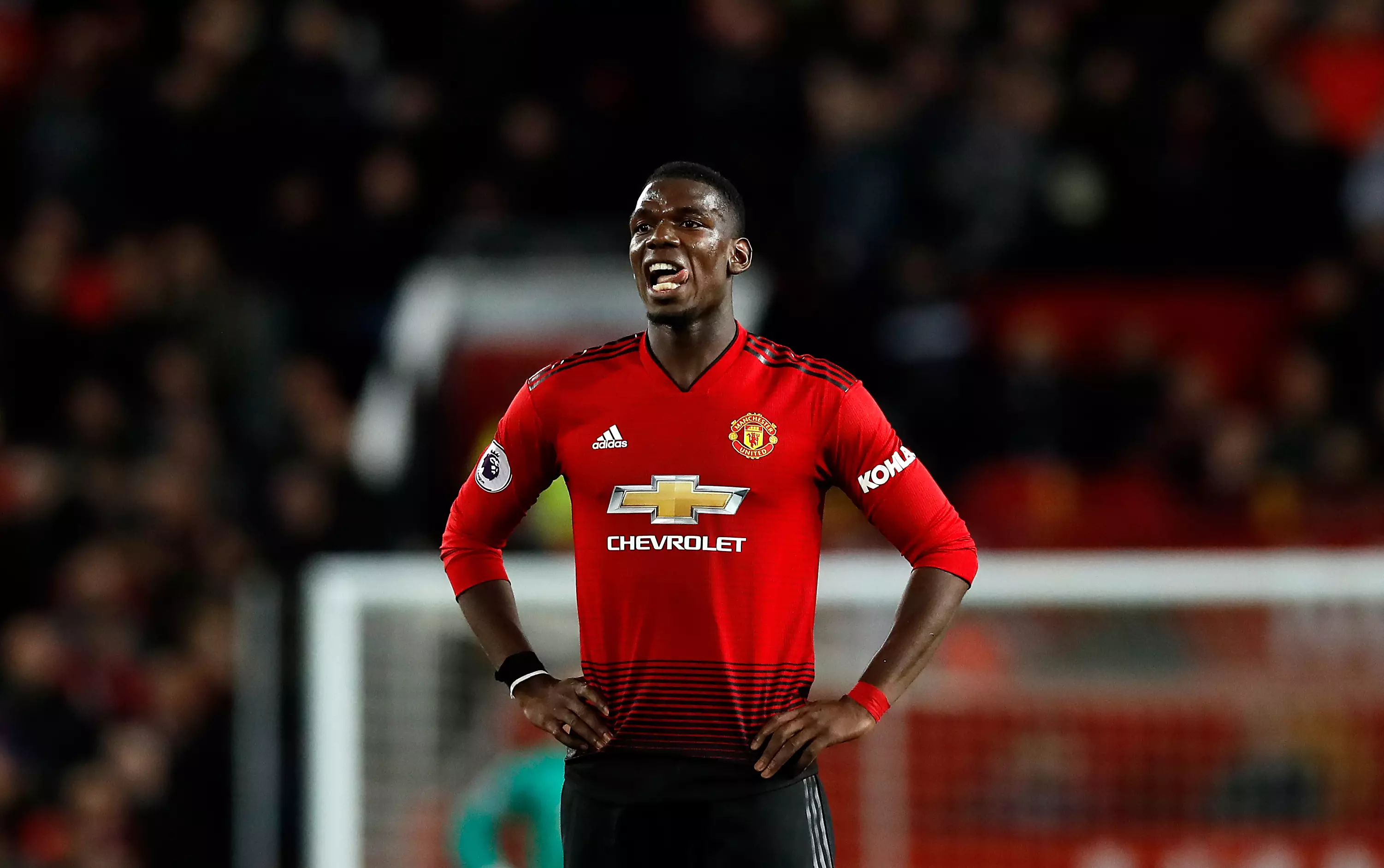 Pogba wasn't happy against Manchester City on Wednesday. Image: PA Images