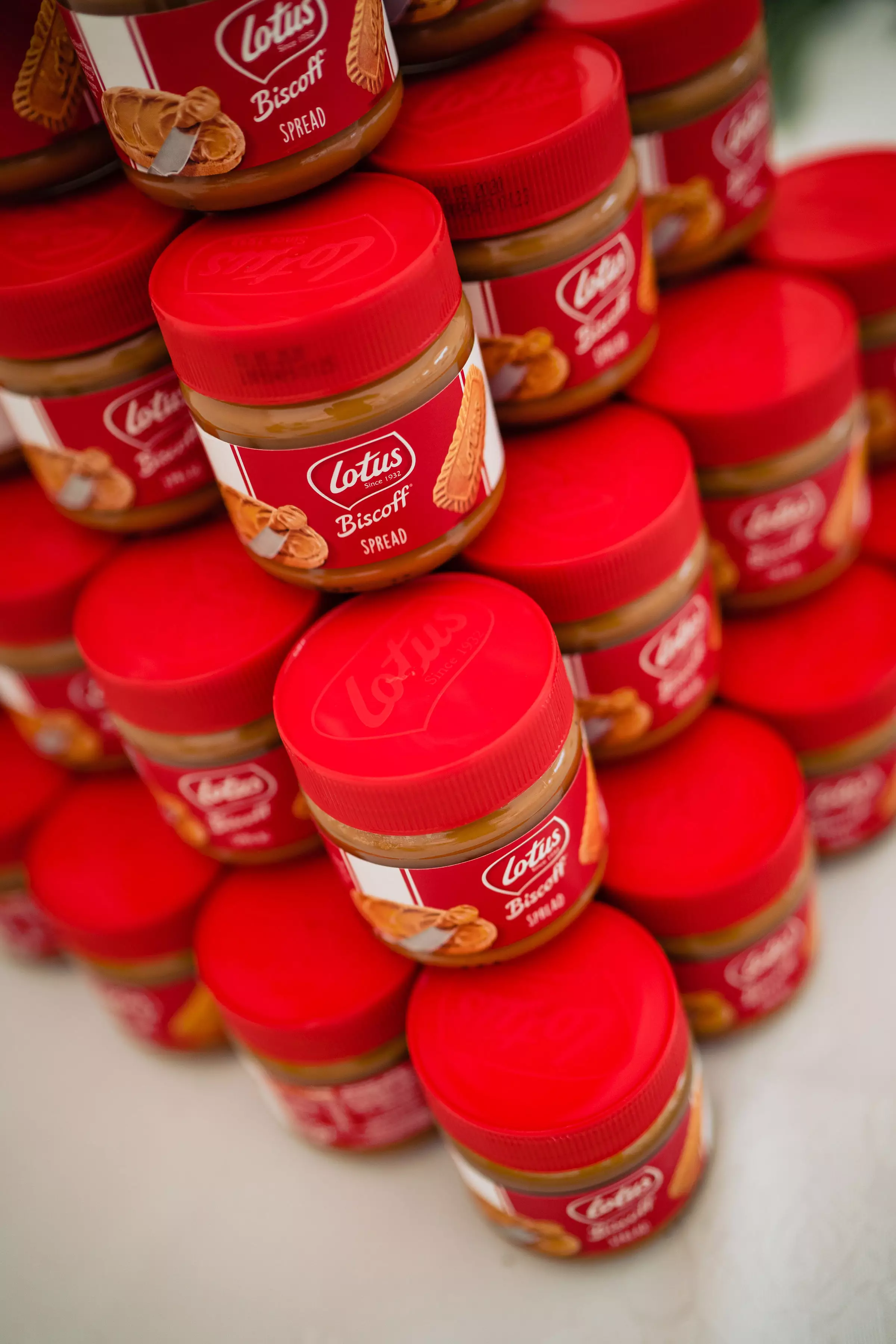 Guests were given Biscoff party favours
