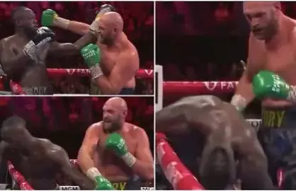 Tyson Fury's Fight Winning KO Punch Captured In Slow Motion 