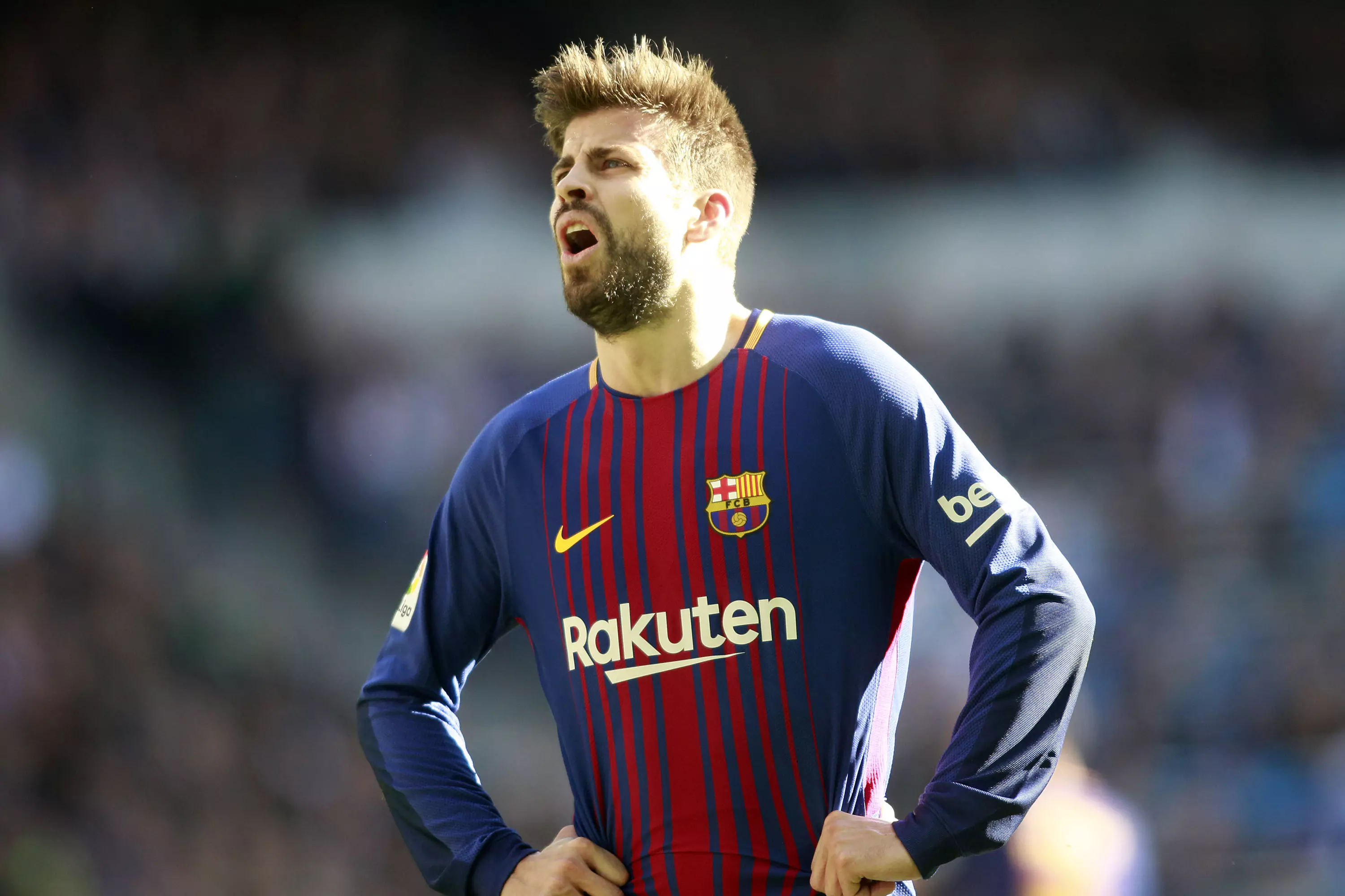 Pique realising how silly his statement is now. Image: PA