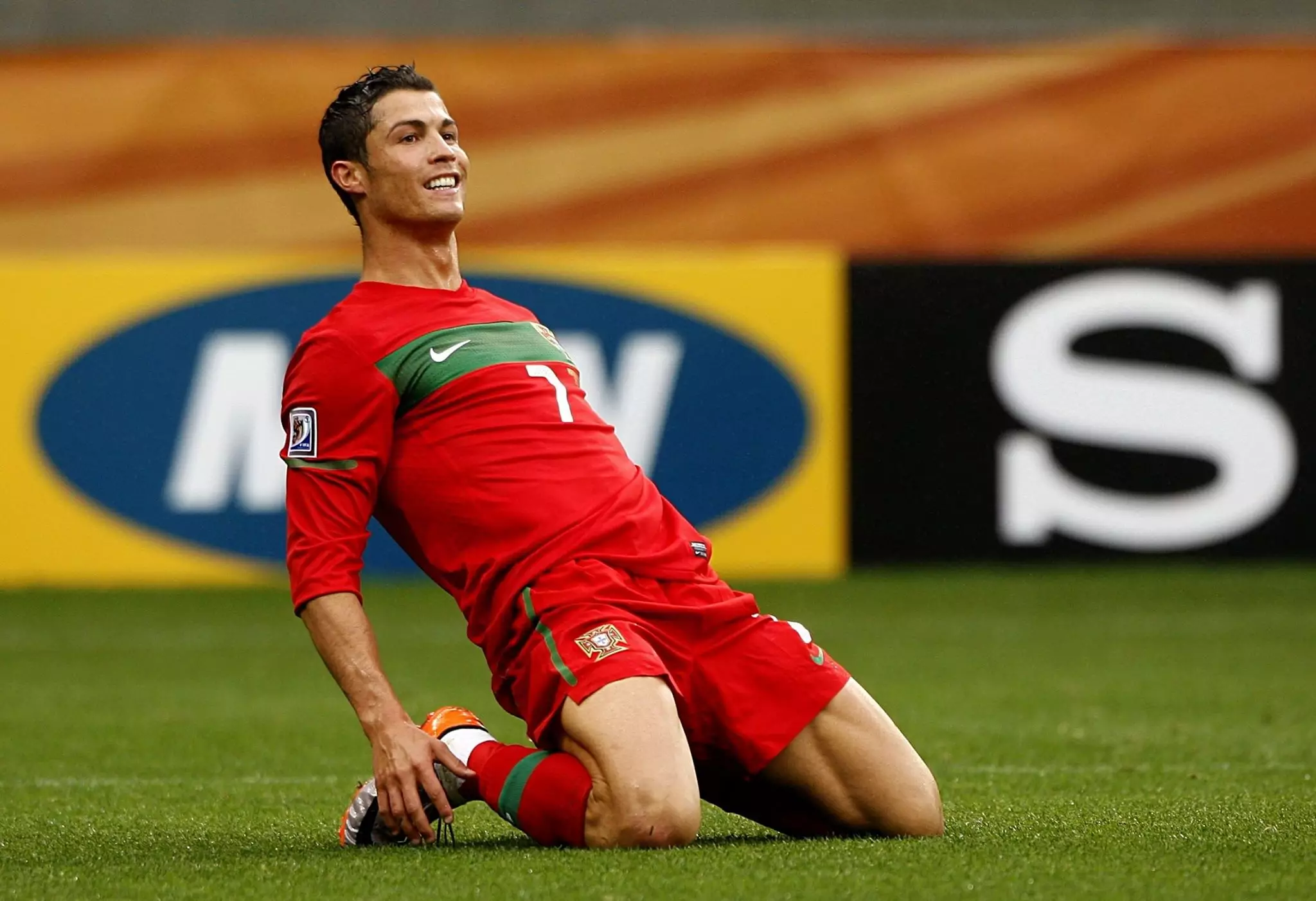 Ronaldo celebrates his goal at the 2010 World Cup. Image: PA Images