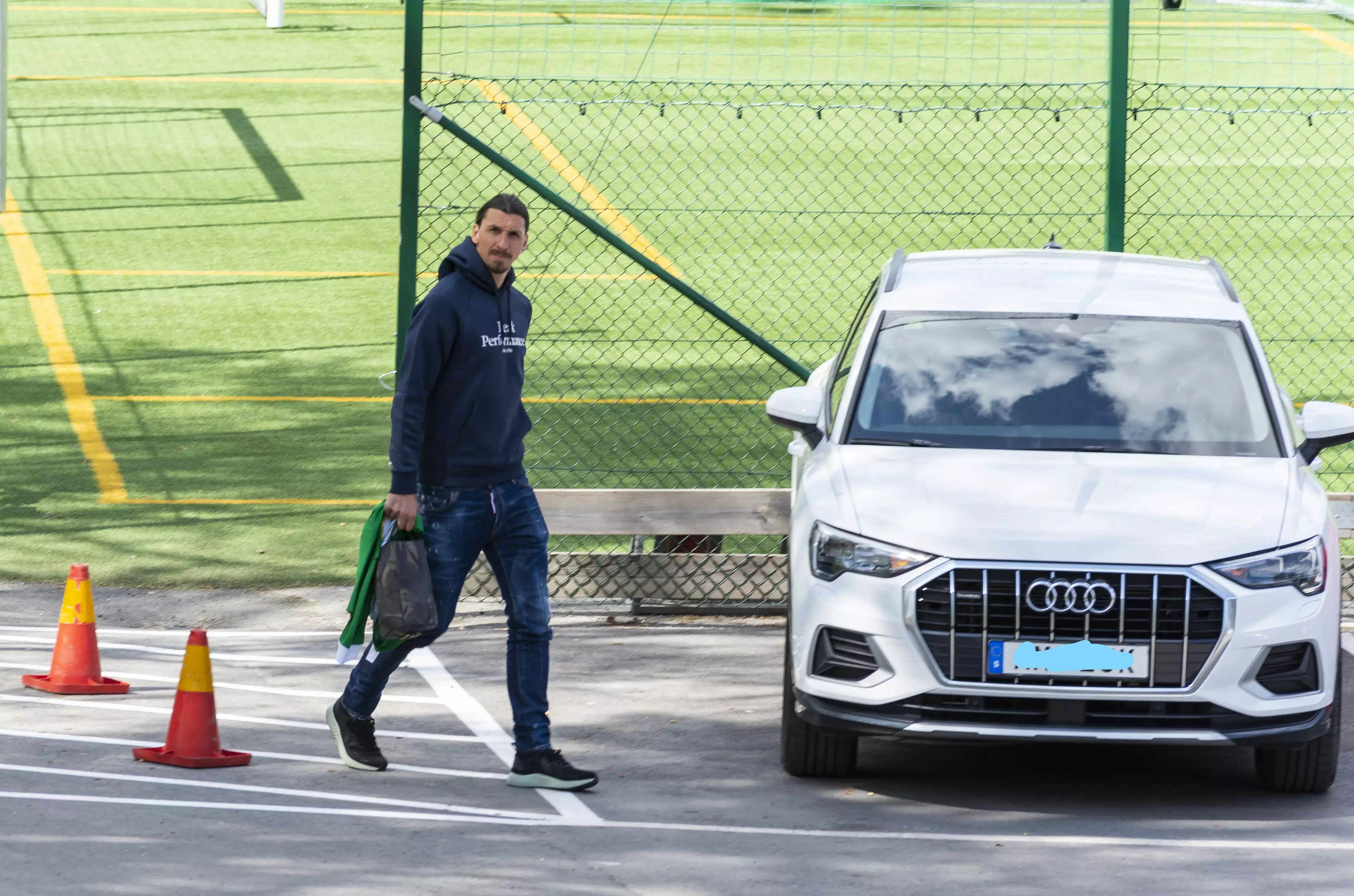 Ibrahimovic at Milan training, but he may not be there much longer. Image: PA Images