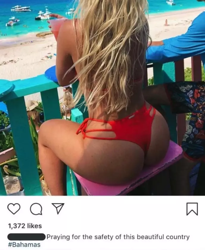 People on Instagram are being criticised for sharing inappropriate posts about Hurricane Dorian.