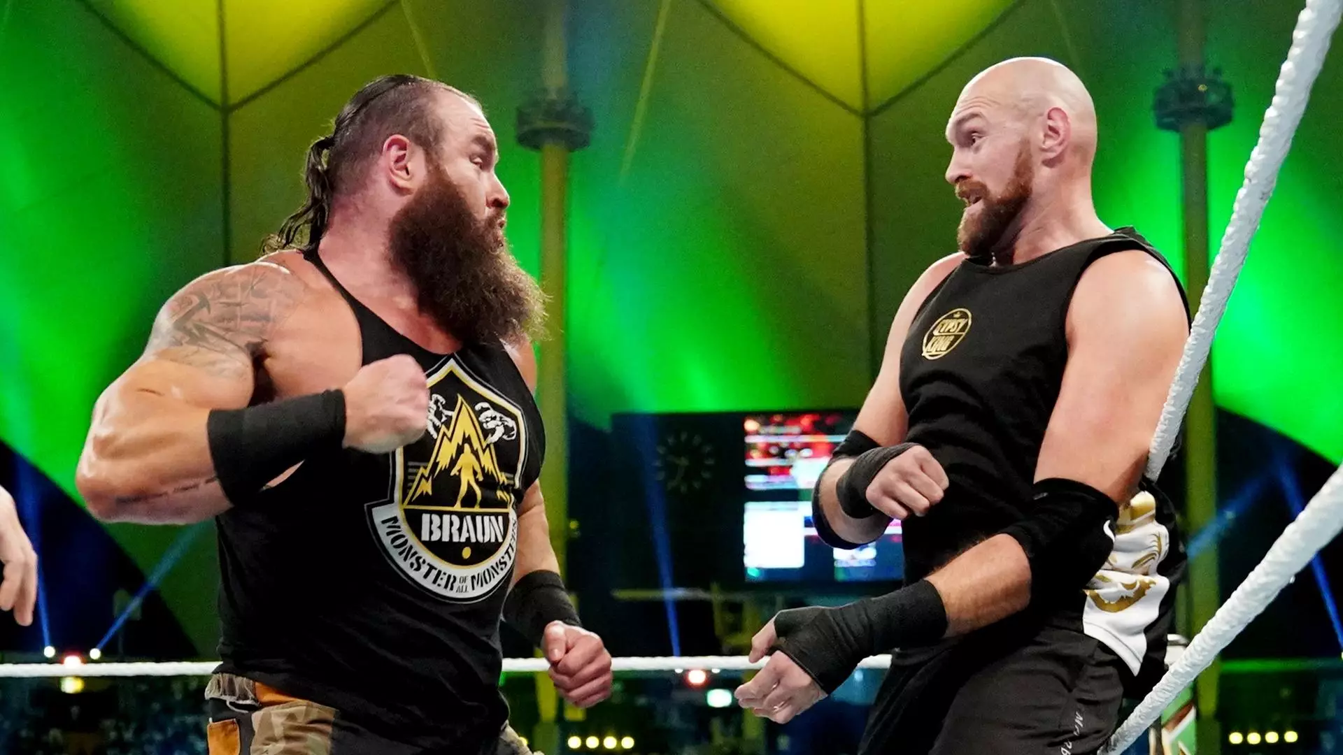 Fury took on Braun Strowman at Crown Jewel on his only previous WWE appearance. Image: WWE
