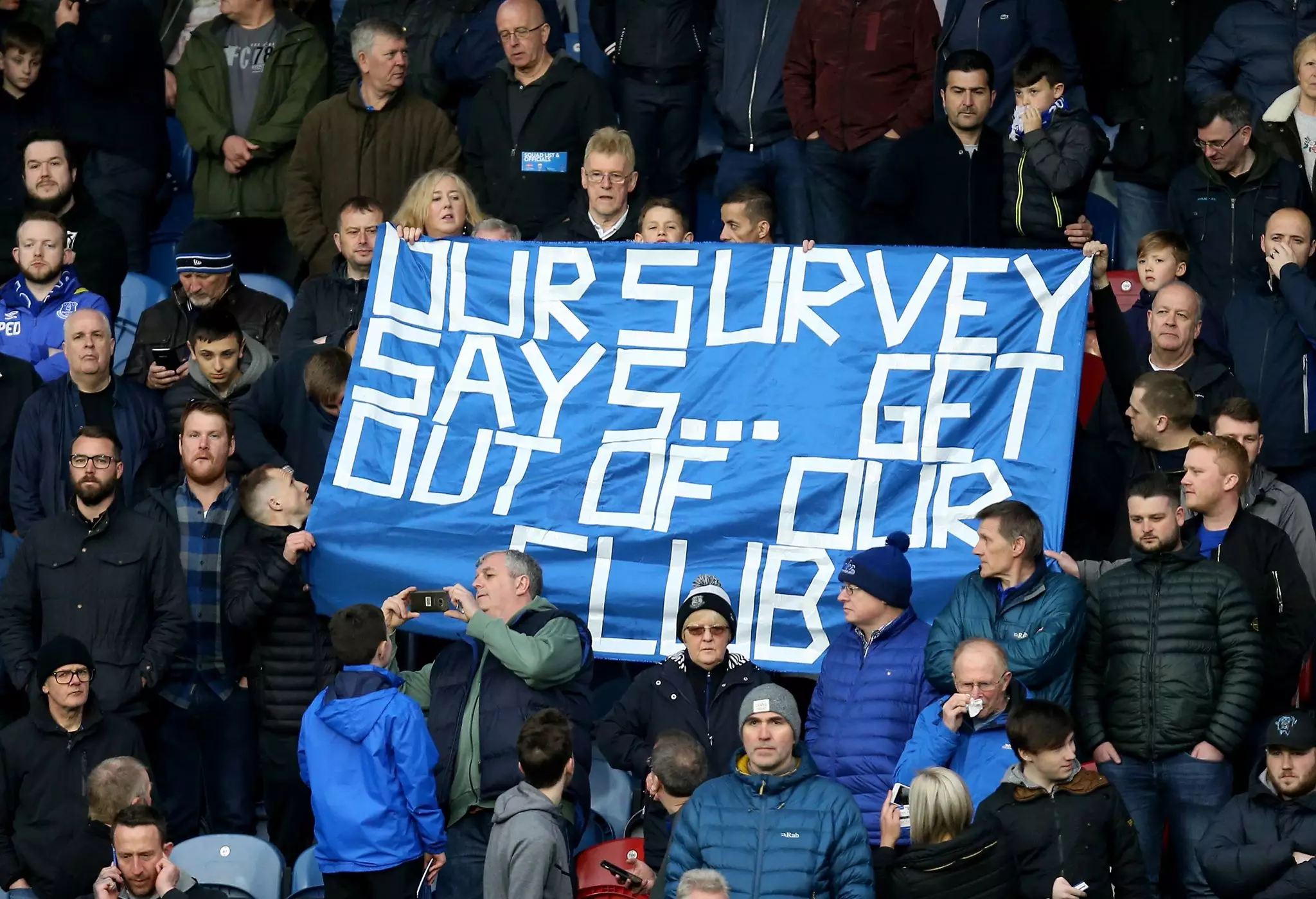 Everton fans aren't happy. Image: PA Images